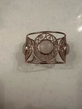 BCBGeneration rose gold cuff crystal bracelet